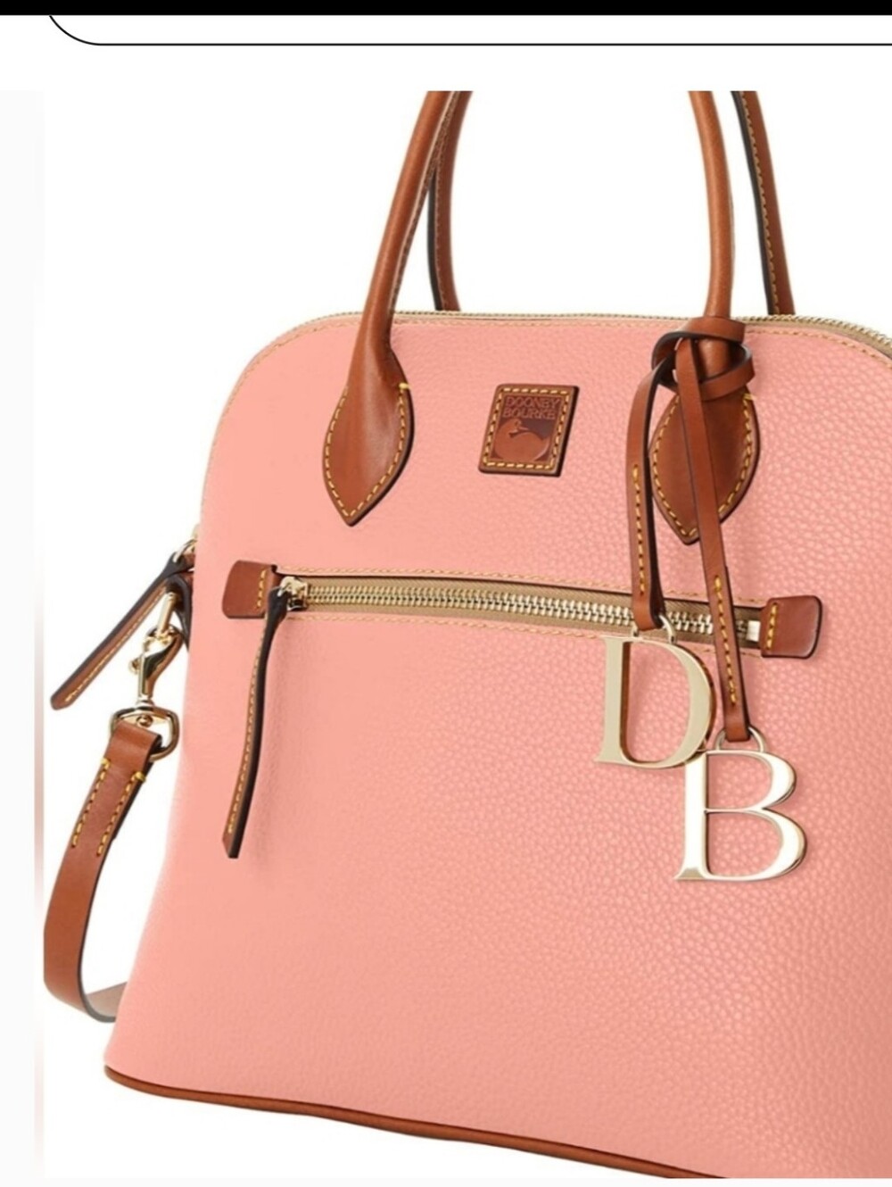Dooney & Bourke Pale Pink Pebble Leather Large Satchel